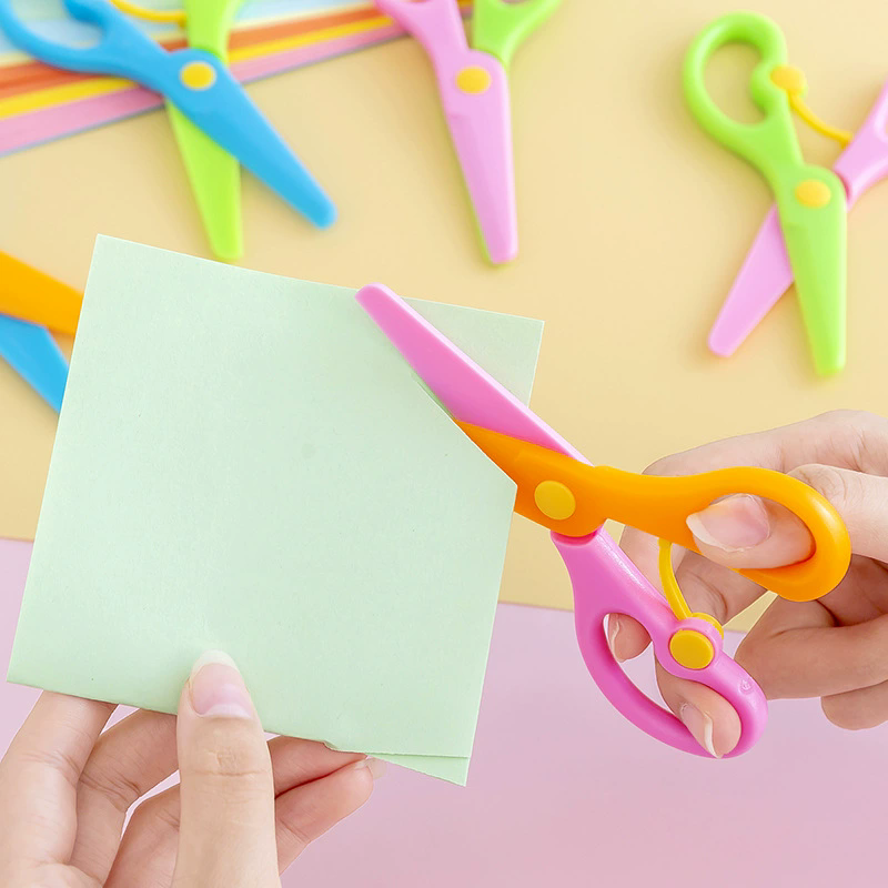 Plastic Scissors Double Color  - Baby Food Scissors ulasan dan harga