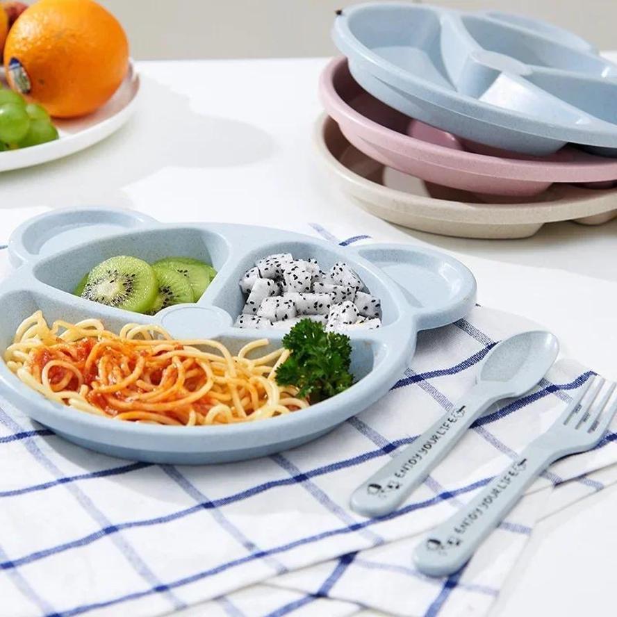 1 Set Baby Bowl Spoon Fork Set - Baby Food Menu ulasan dan harga