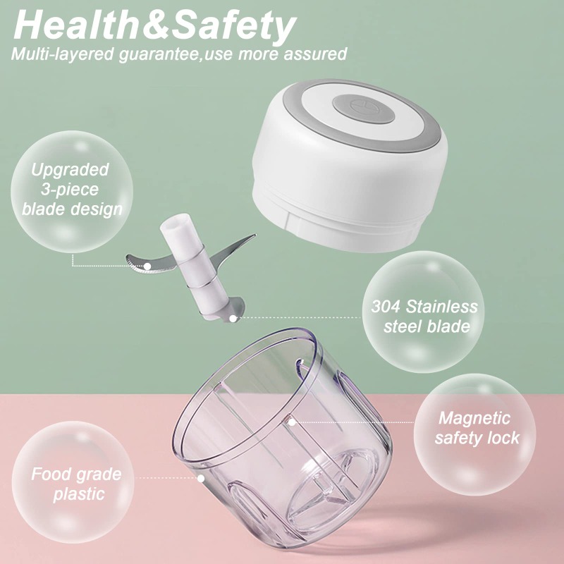 250ML Electric Garlic Grinder  - Baby Food Vegetables ulasan dan harga