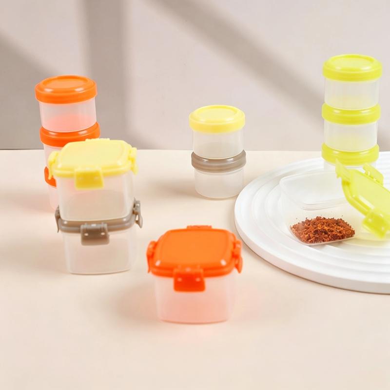 4Pcs Stackable PP Mini Food Ja - Baby Food Jars With Lids ulasan dan harga